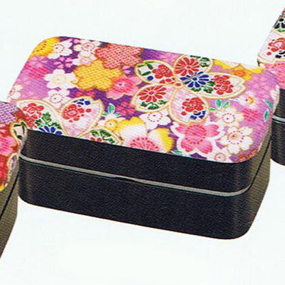 Kyoohoo Lacquer Ware Kaku Lunch Box Sakura Purple