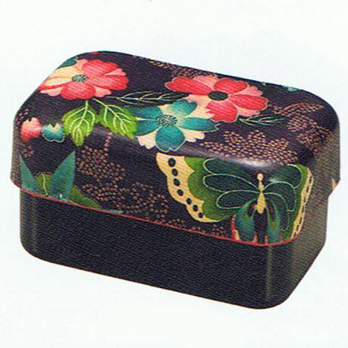 Kyoohoo Lacquer Ware Kaku Lunch Box Yuzen Purple