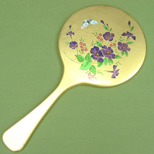 Kyoohoo Lacquer Ware Gold Kyo Mirror Violet