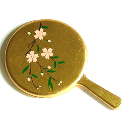 Kyoohoo Lacquer Ware Gold Mini Mirror Sakura