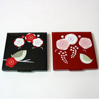 Kyoohoo Lacquer Ware Pocket Mirror Ume Red