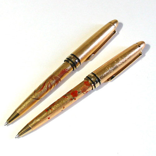 Kyoohoo Lacquer Ware Makie BallPoint Pen Gold Sakura