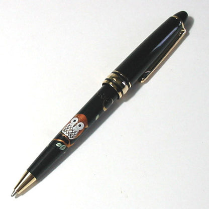 Kyoohoo Lacquer Ware Makie BallPoint Pen Owl