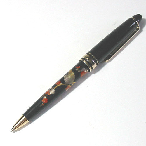 Kyoohoo Lacquer Ware Makie BallPoint Pen Flower Bird