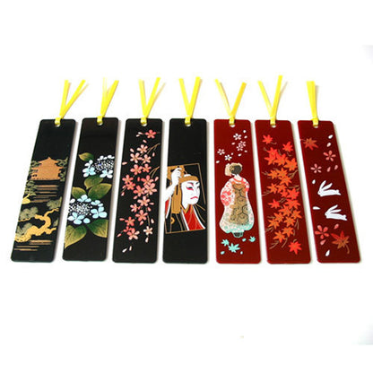 Kyoohoo Lacquer Ware Makie Bookmarker Kabuki