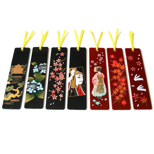 Kyoohoo Lacquer Ware Makie Bookmarker Kabuki