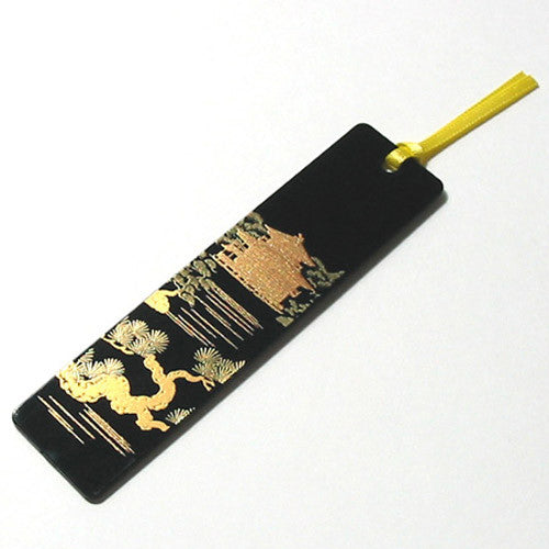 Kyoohoo Lacquer Ware Makie Bookmarker Kinkakuji