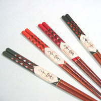 Kyoohoo Lacquer Ware Chop Sticks Kiriko Orange