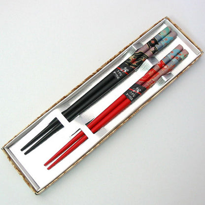 Kyoohoo Lacquer Ware Paired Chopsticks Set Momijigawa