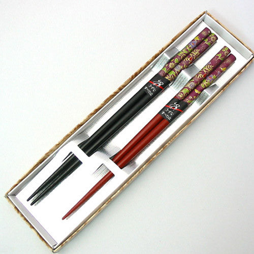 Kyoohoo Lacquer Ware Paired Chopsticks Set Kitasaga