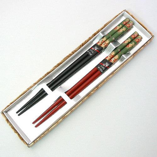 Kyoohoo Lacquer Ware Paired Chopsticks Set Ume
