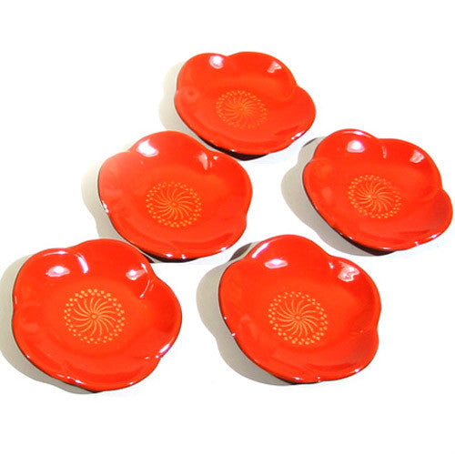 Kyoohoo Lacquer Ware Chop Stick Rest Plum Orange