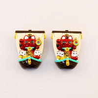 Magnet Lucky Cat Boat Red