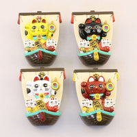 Magnet Lucky Cat Boat Yellow