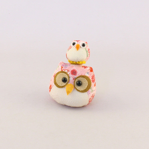 Chirimen Family Owl Pink