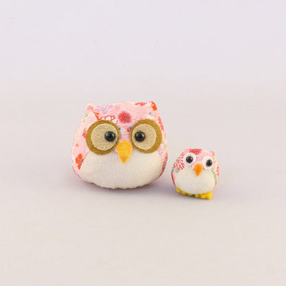 Chirimen Family Owl Pink