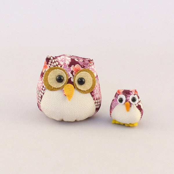 Chirimen Family Owl Purple