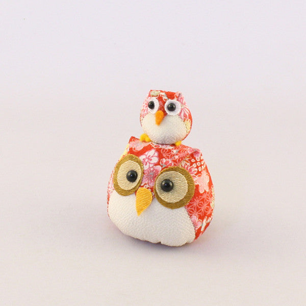 Chirimen Family Owl Red