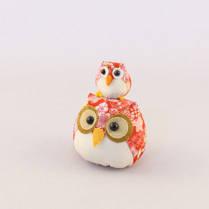 Chirimen Family Owl Red