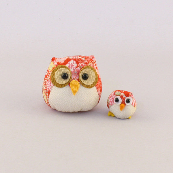 Chirimen Family Owl Red