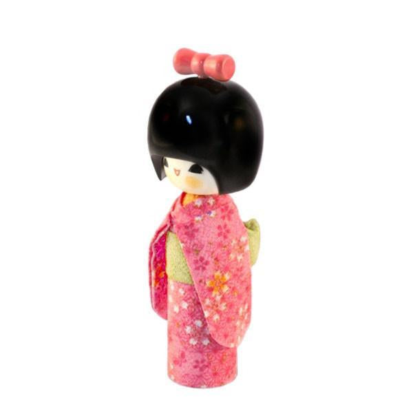 Kyoohoo Japanese Kokeshi Doll hogaraka pink (K12-4301P)