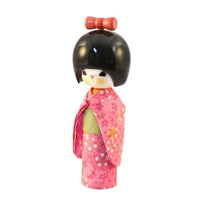 Kyoohoo Japanese Kokeshi Doll hogaraka pink (K12-4301P)