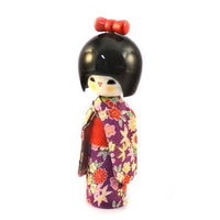 Kyoohoo Japanese Kokeshi Doll hogaraka Purple (K12-4301Pu)