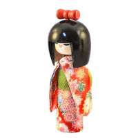 Kyoohoo Japanese Kokeshi Doll osumashi Red (K12-4302R)