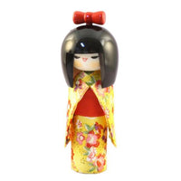 Kyoohoo Japanese Kokeshi Doll osumashi Yellow (K12-4302Y)