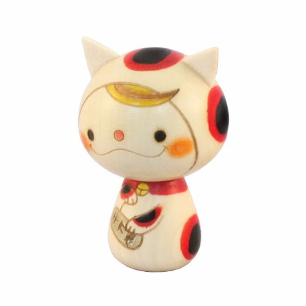 Japanese Dolls - Kokeshi and Maneki Neko Cats Wrapping Paper