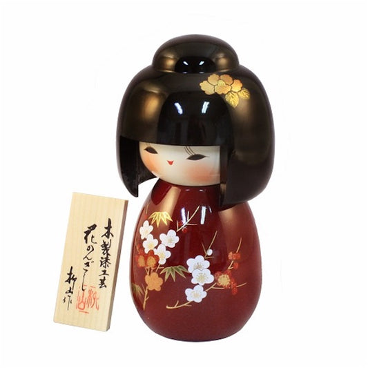 Kyoohoo Japanese Kokeshi Doll Hanakanzashi (K12-4353R)