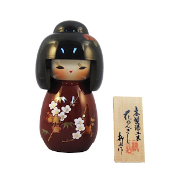 Kyoohoo Japanese Kokeshi Doll sold Short hair Pink (K12-4341P)