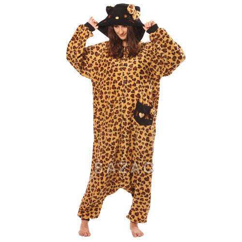 SAZAC Hello Kitty Leopard Beige Kigurumi