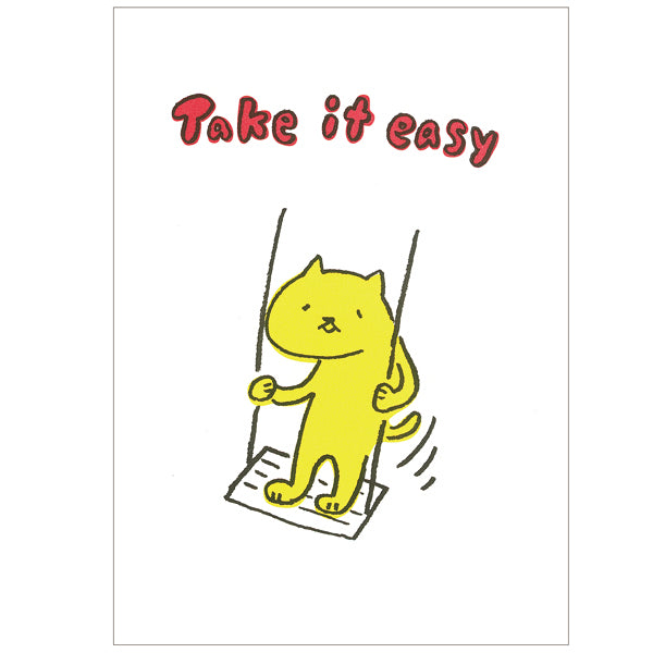 Tegami Letterpress Greeting Card Take it easy