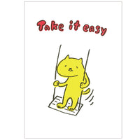 Tegami Letterpress Greeting Card Take it easy