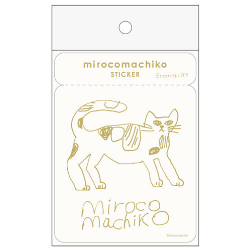 Greeting Life Cat Clear Sticker MRCK-23