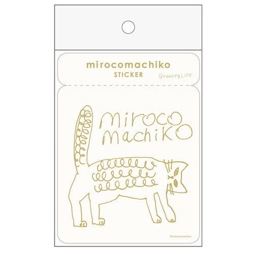 Greeting Life Cat Clear Sticker MRCK-26