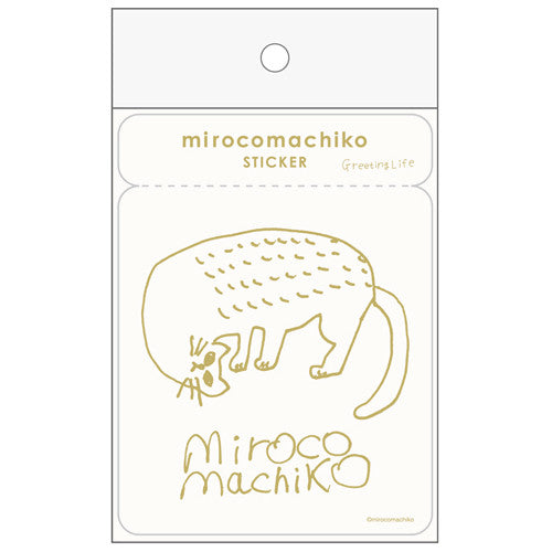 Greeting Life Cat Clear Sticker MRCK-27