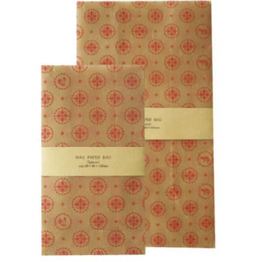 Jolie Poche Wax Paper Bag Square Bottom TYPE S size Campagne Beige SWP-03BG