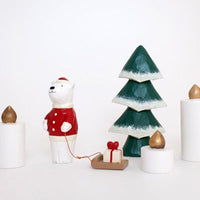 T-lab Holiday Wooden candle / L