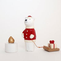 T-lab Holiday Wooden candle / S