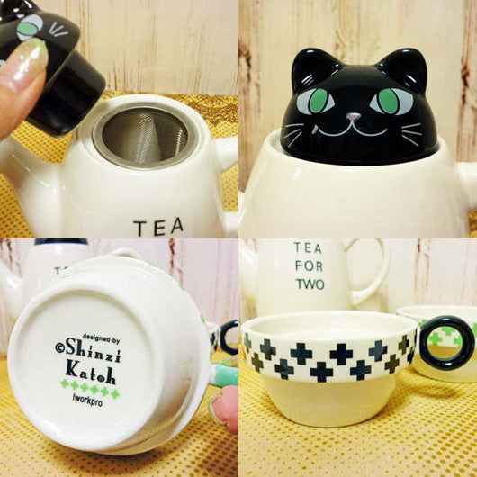 Shinzi Katoh Tea For Two Black Cat