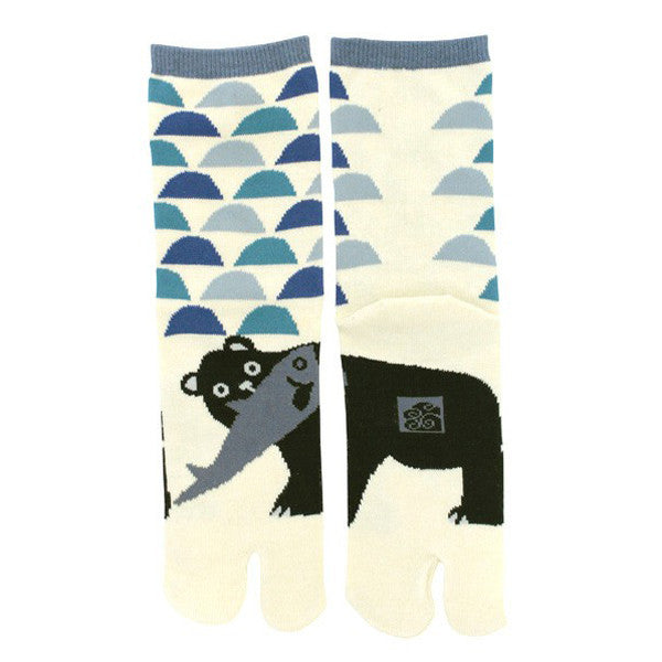 Tabi Socks Bear & Fish/M