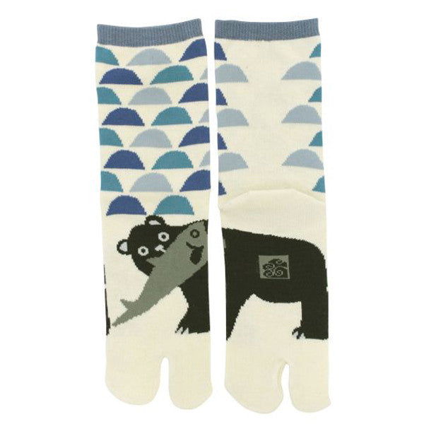 Tabi Socks Bear & Fish/M