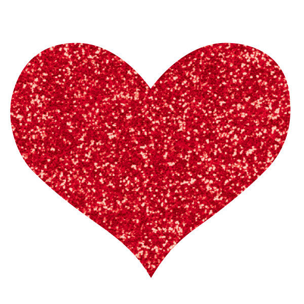 Greeting Life Glitter Sticker Heart red GLCK-12