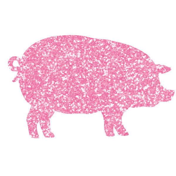 Greeting Life Glitter Sticker Pig GLCK-16