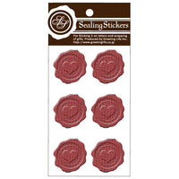 Greeting Life Sealing Sticker Heart red