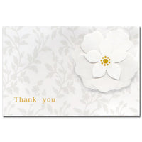 Greeting Life White Corsage Thank you Card Rosette HA-110