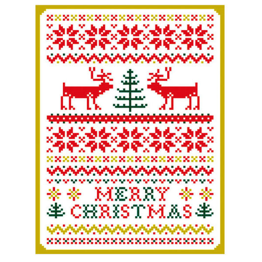 Greeting Life Pattern Press Christmas Card HT-50