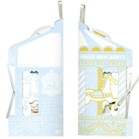 Greeting Life Merry-Go-Round Baby Card Blue HT-6